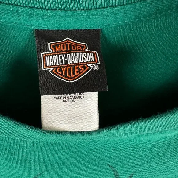 Y2K Harley-Davidson Classic Motorcycles Fire Flames Long Sleeve T-Shirt Adult XL - Picture 3 of 6